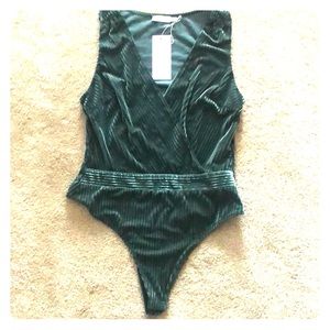 Hunter green body suit